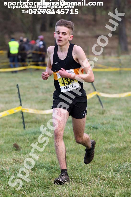 Mens under-17s cross country, 2019 North Eastern Cross Country Champs., Alnwick, Northumberland.  Photo: David T. Hewitson/Sports for All Pics